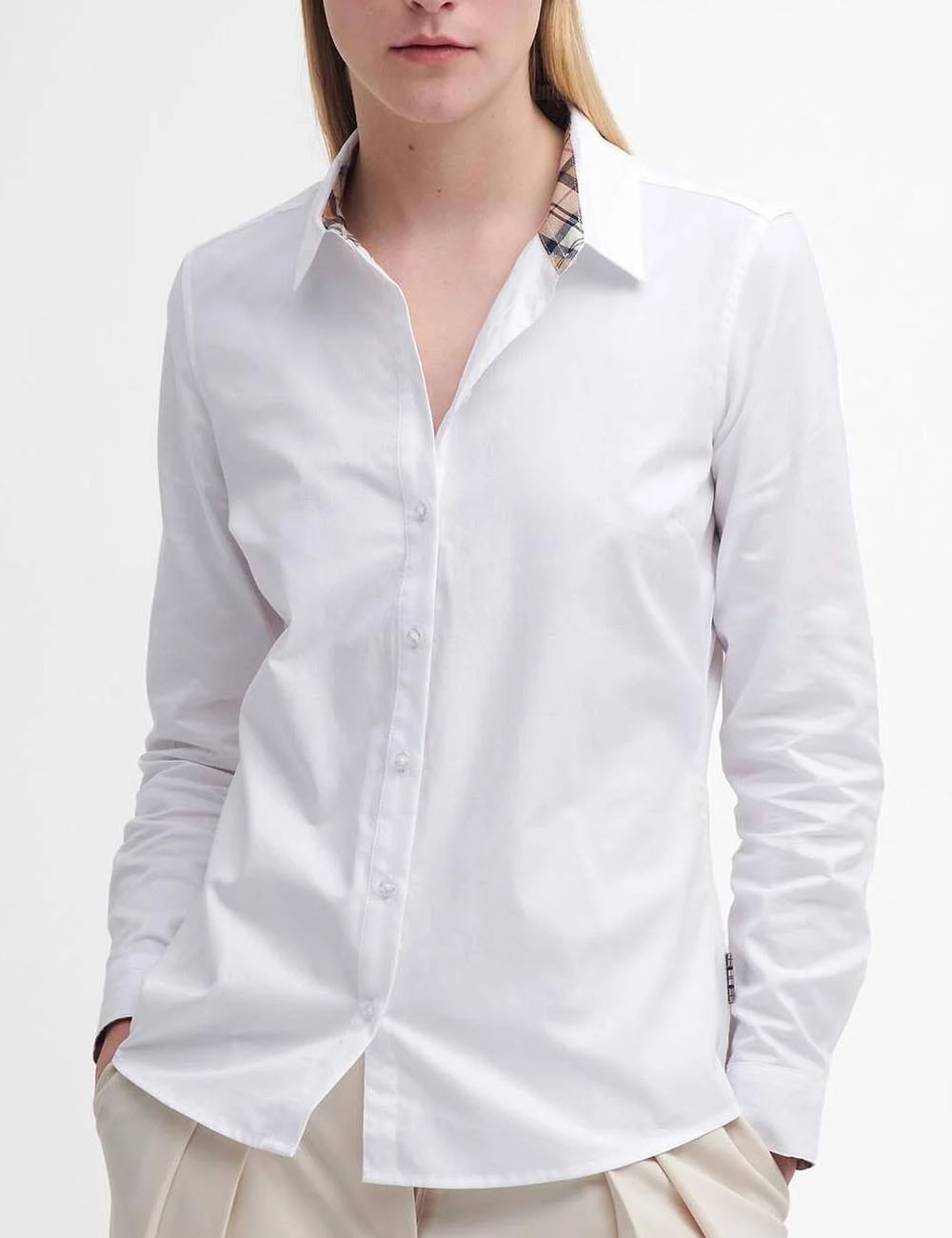 Derwent Regular Long-Sleeved Shirt White-Hessian Tartan