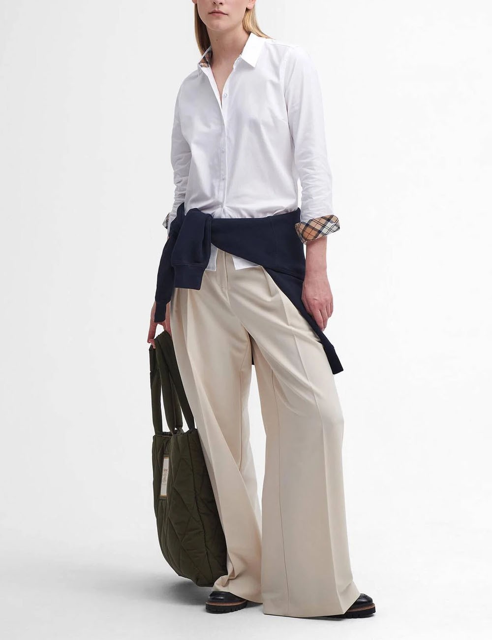 Derwent Regular Long-Sleeved Shirt White-Hessian Tartan