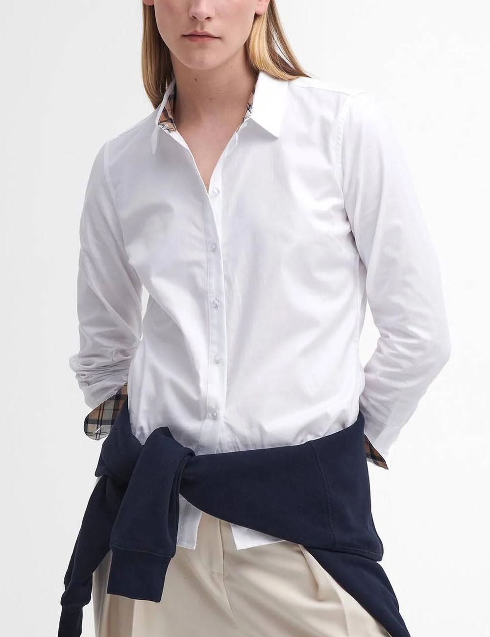 Derwent Regular Long-Sleeved Shirt White-Hessian Tartan