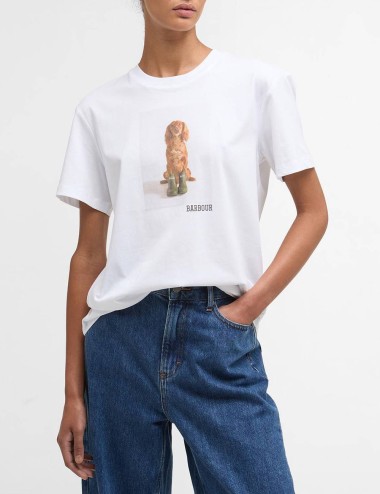 T-shirt con stampa Bedale White