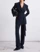 Giacca in cady con cintura blu