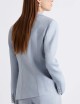 Herringbone linen-blend blazer light blue