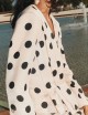Slim-fit pleated jacket powder pois
