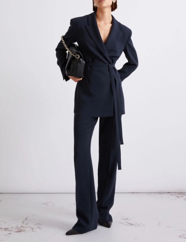 Slightly flared cady trousers navy