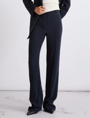 Slightly flared cady trousers navy