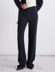 Pantalone leggermente flare in cady blu