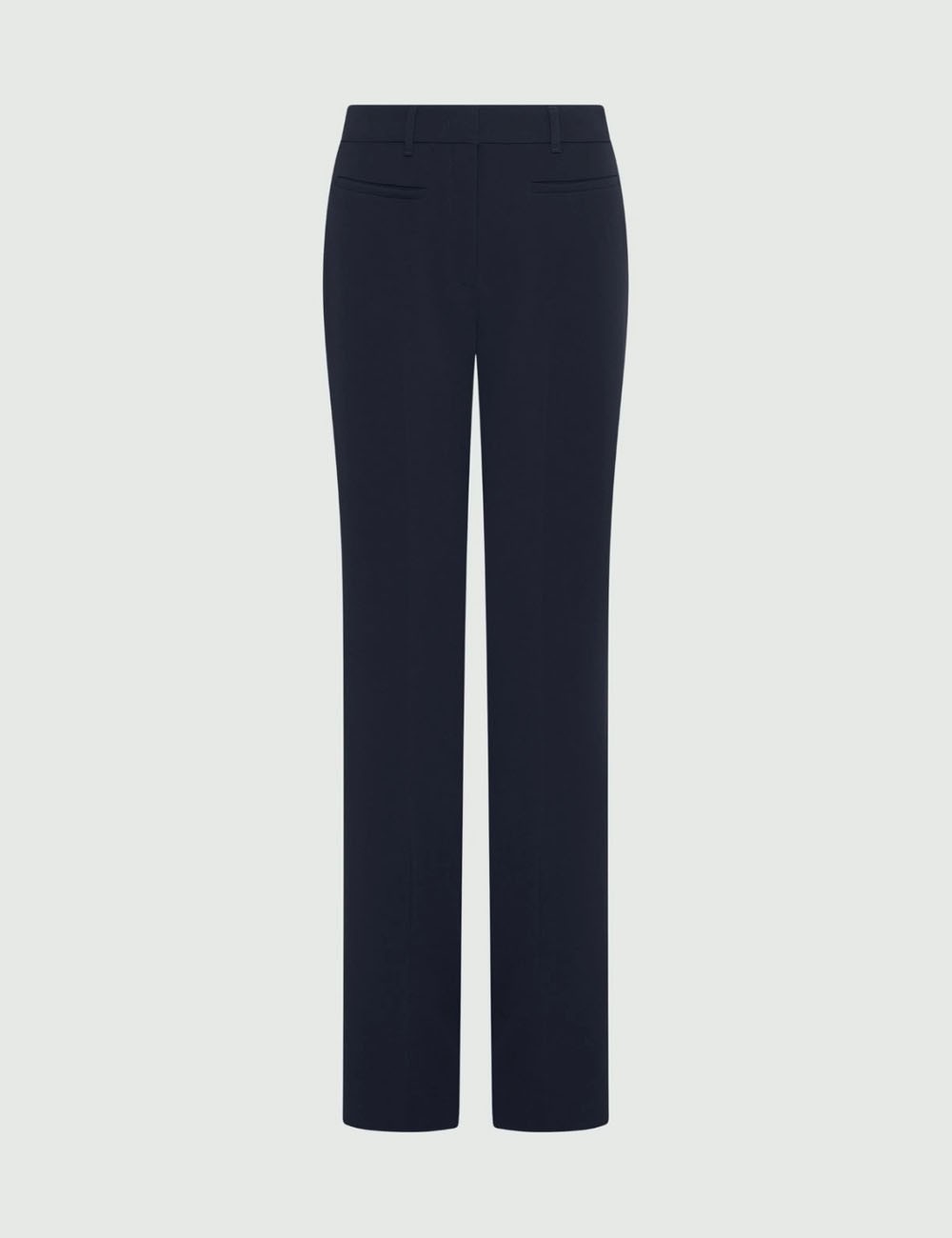 Pantalone leggermente flare in cady blu