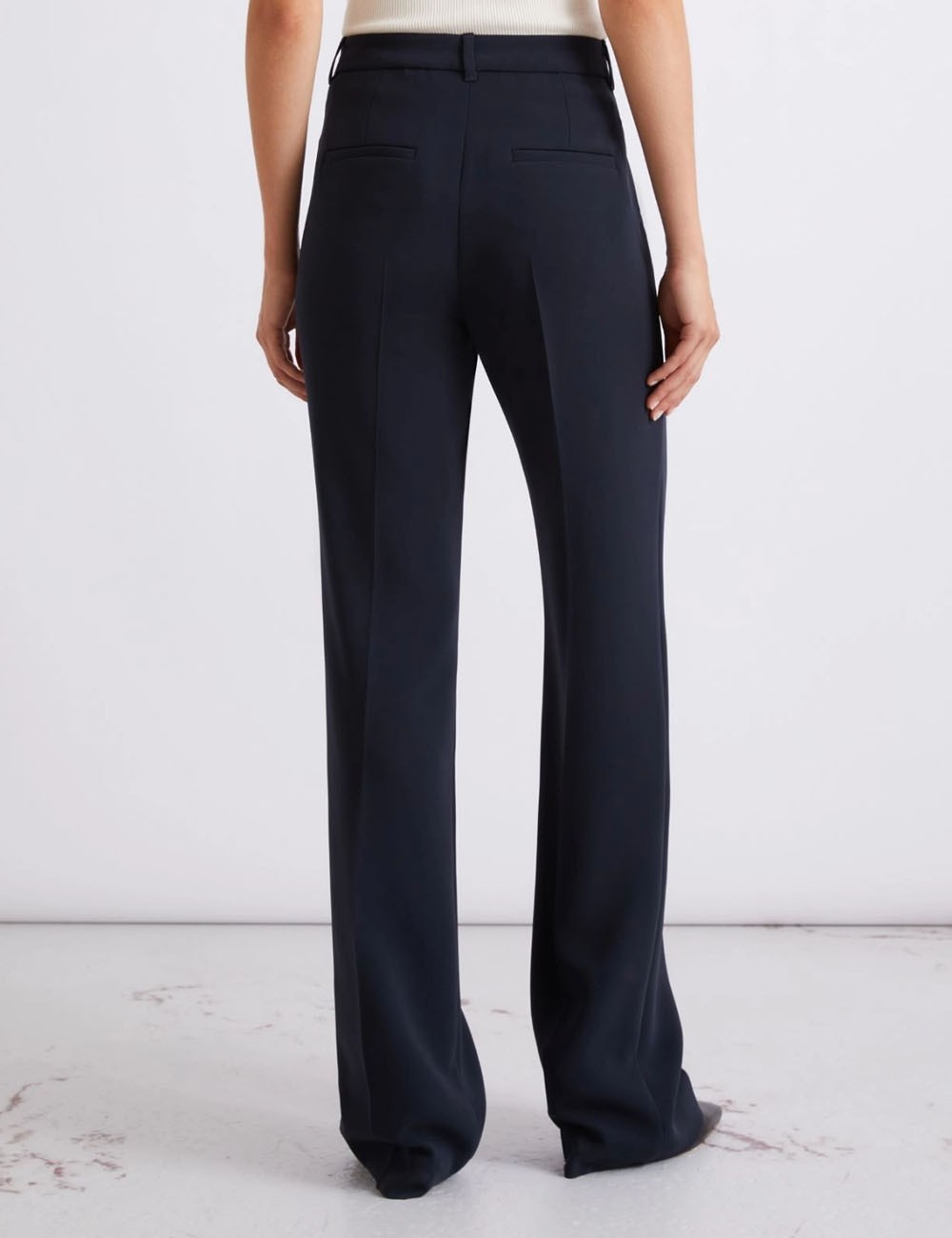 Slightly flared cady trousers navy