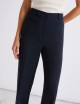 Pantalone leggermente flare in cady blu
