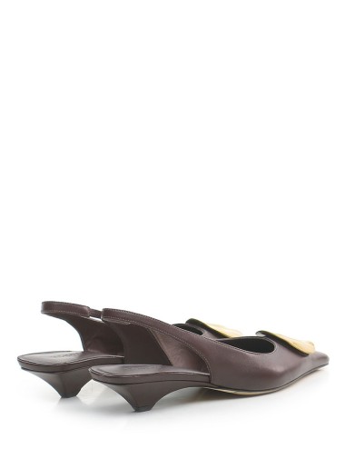 Slingback BARON in pelle marrone