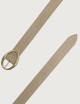 Cintura Peach Double in suede 3 cm Sabbia Sasso