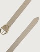 Cintura Peach Double in suede 3 cm Sabbia Sasso