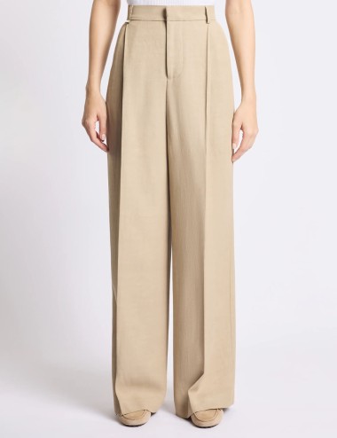 Pantaloni Regular Fit in Gabardine beige