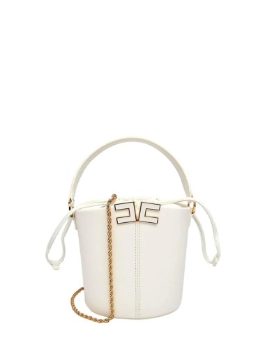 Bucket bag with logo detail ivory