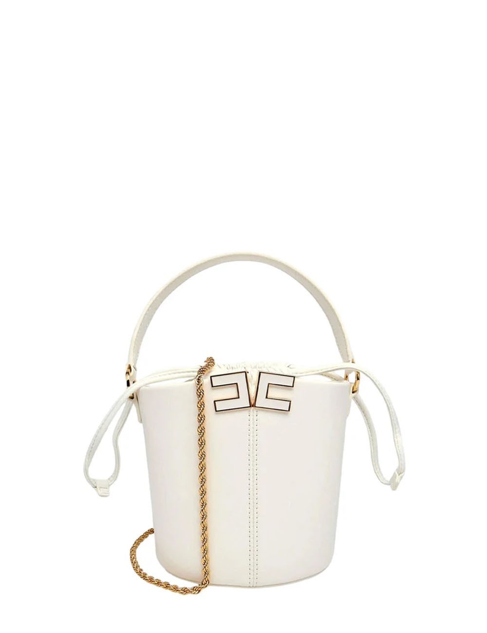 Bucket bag with logo detail ivory