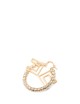 Orecchini con logo e  strass oro giallo