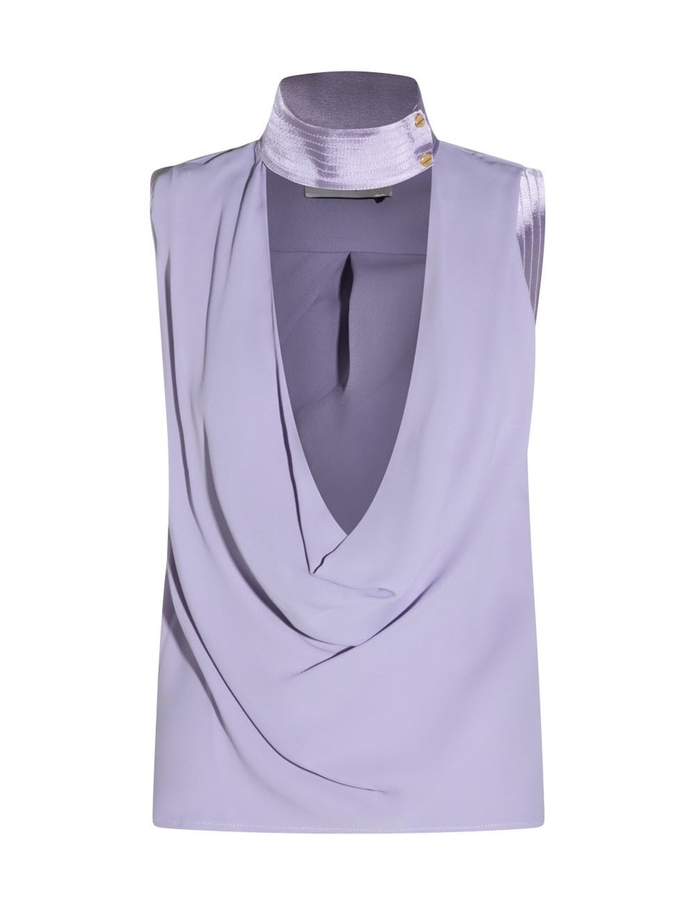 Top in viscose georgette fabric lillà