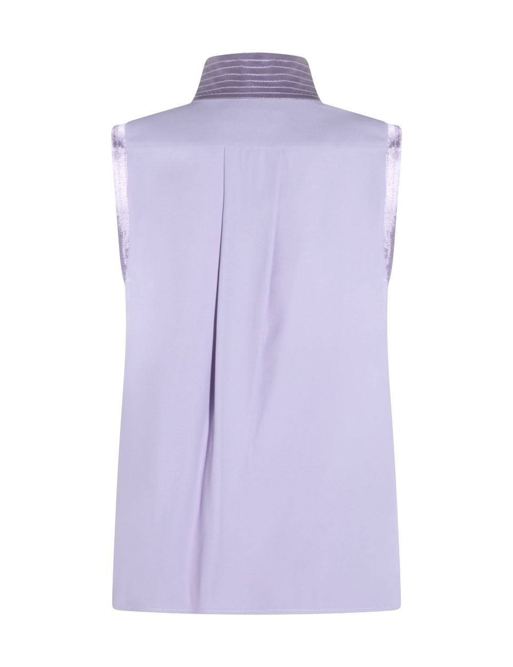 Top in georgette di viscosa lillà