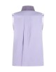 Top in georgette di viscosa lillà