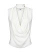 Top in viscose georgette fabric ivory