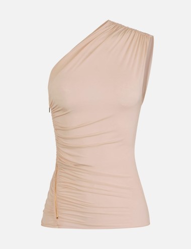 Top in jersey nude