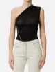 Top in jersey fabric black