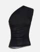 Top in jersey fabric black