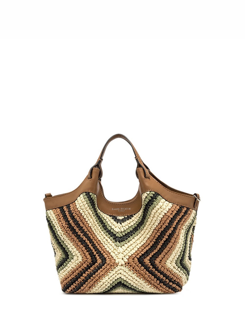 Dua medium shoulder bag woven straw willow