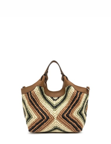 Borsa a spalla media DUA paglia intrecciata Willow
