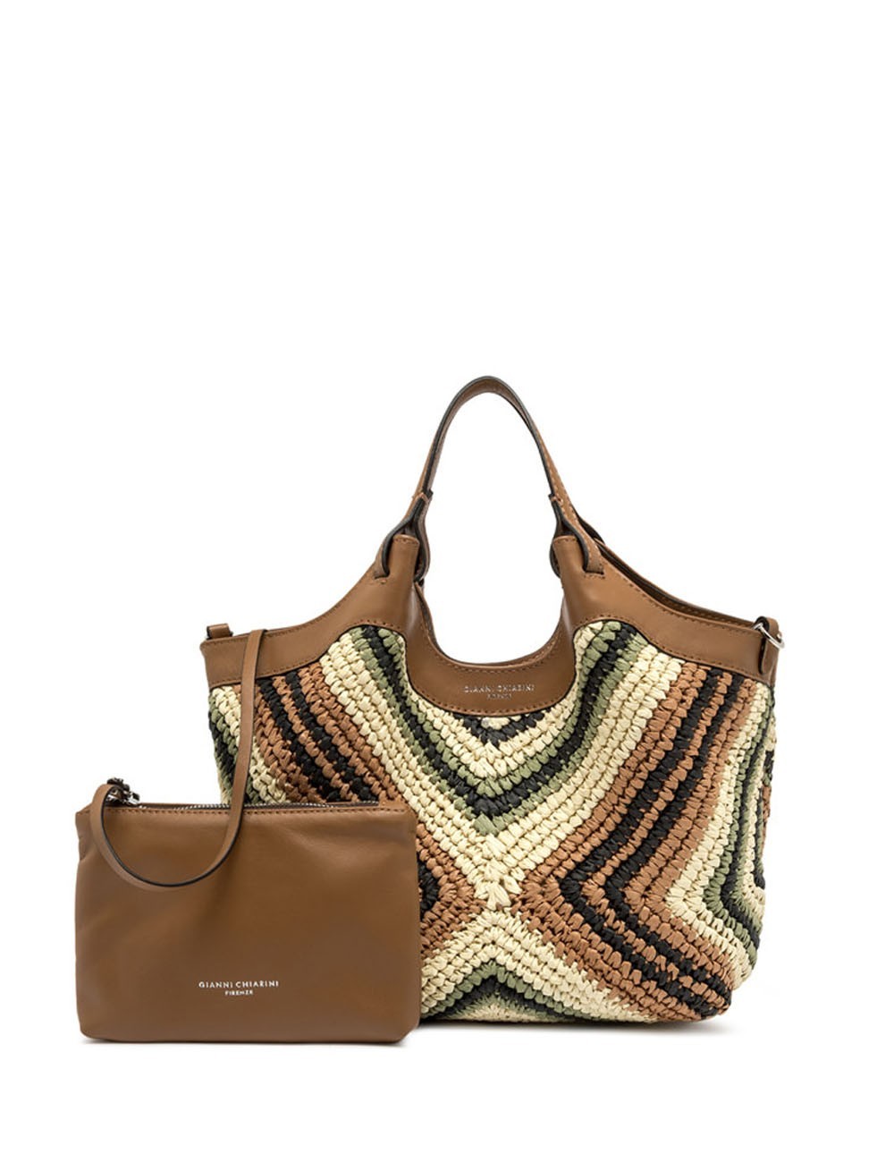 Dua medium shoulder bag woven straw willow