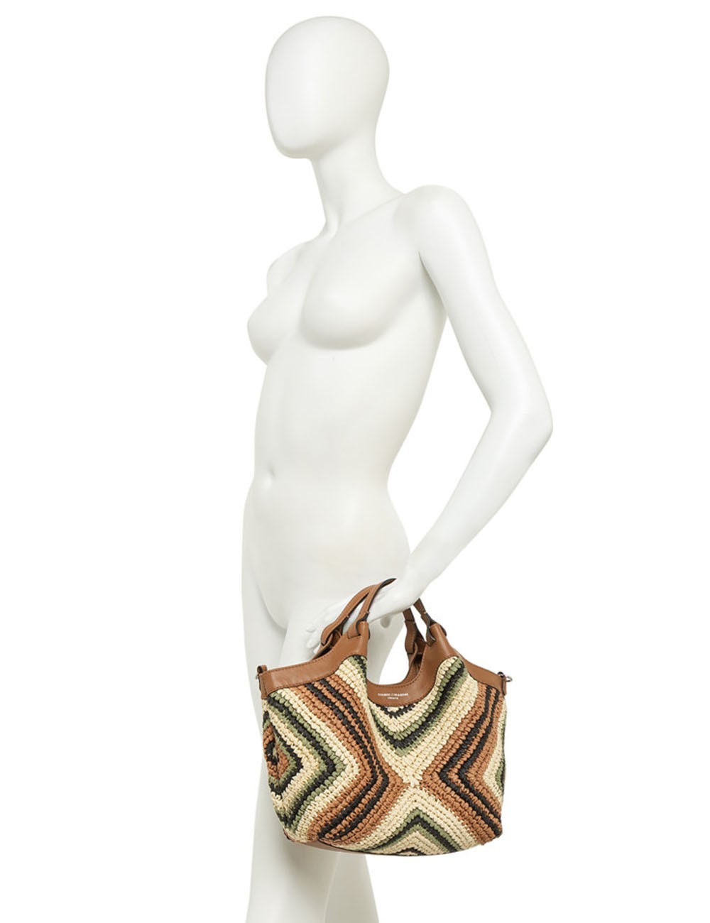 Dua medium shoulder bag woven straw willow