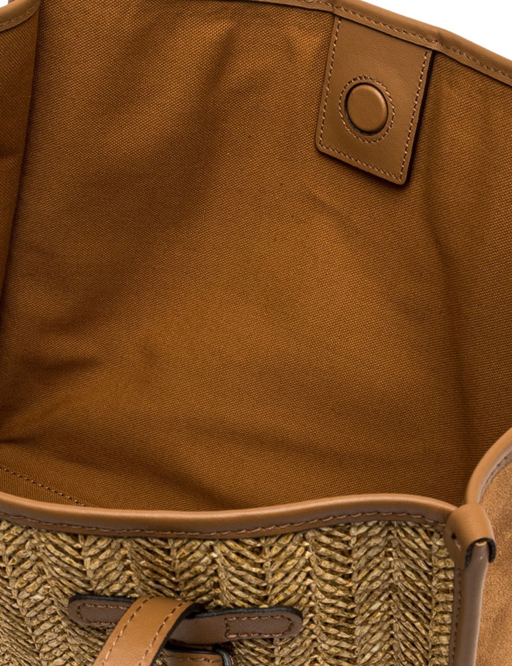 Shoulder bag MARCELLA herringbone straw cookie