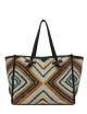 Shoulder bag MARCELLA woven straw black