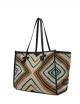 Borsa a spalla MARCELLA intrecciata nera