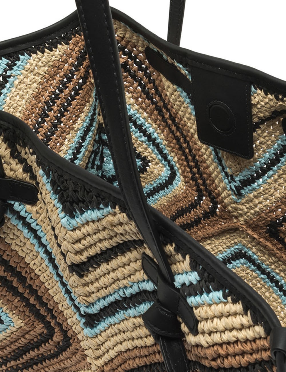 Borsa a spalla MARCELLA intrecciata nera