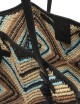 Shoulder bag MARCELLA woven straw black