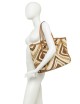 Shoulder bag MARCELLA woven straw black