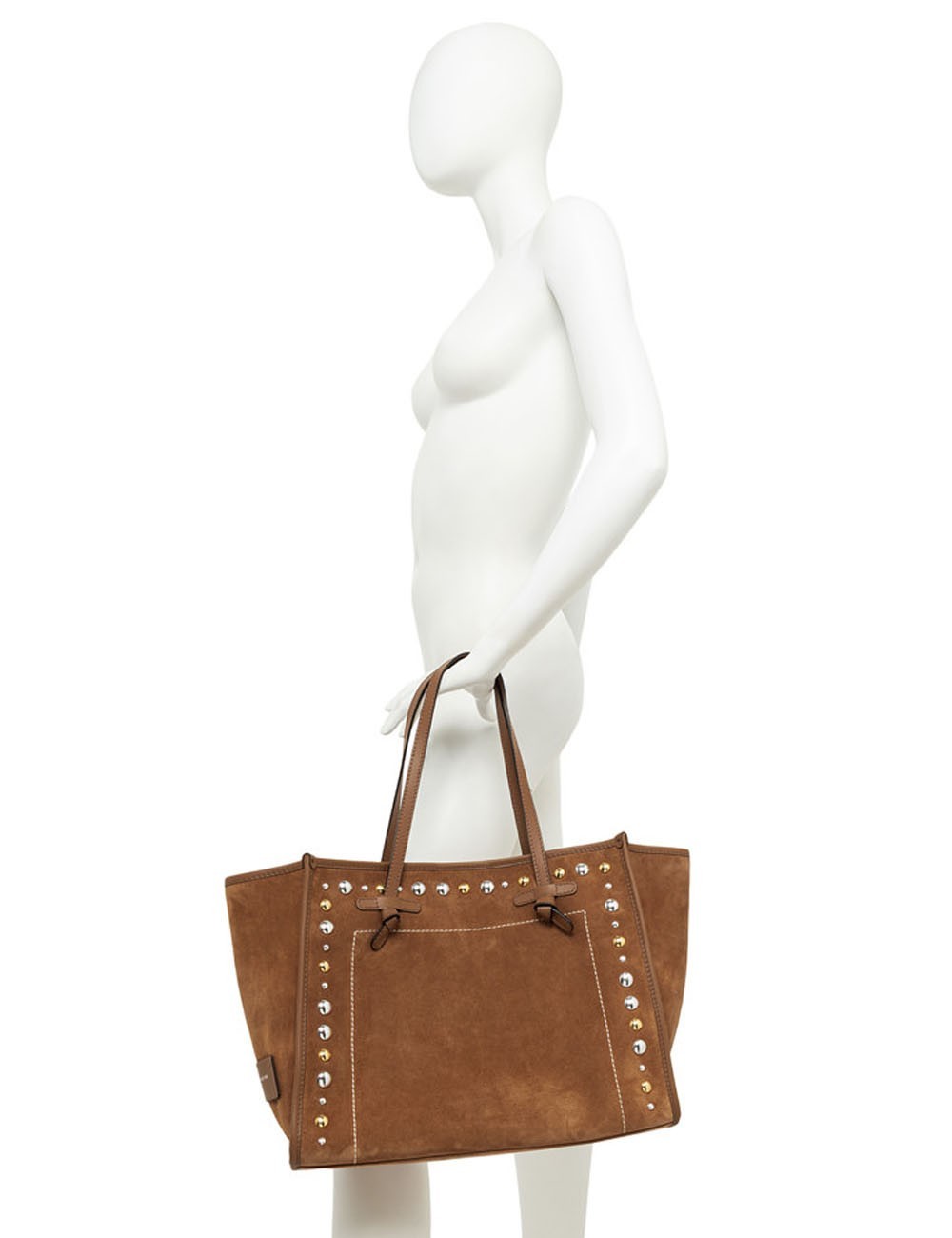 Shoulder bag MARCELLA in suede caramel