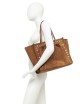 Shoulder bag MARCELLA in suede caramel