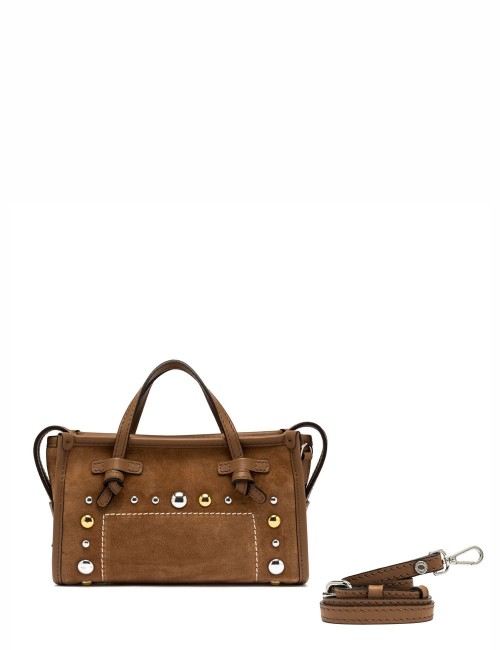 Borsa a tracolla MARCELLA JOY scamosciata caramel