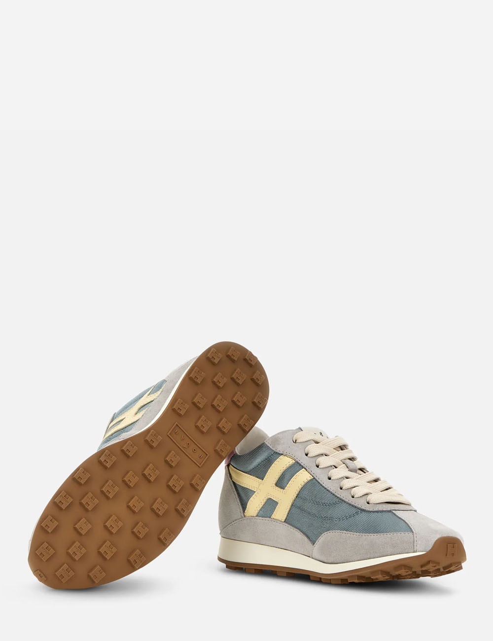 Sneakers Athletic Light Blue Yellow Grey