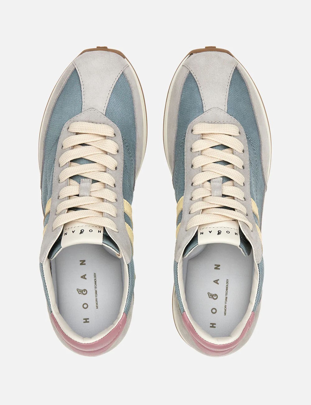 Sneakers Athletic Light Blue Yellow Grey