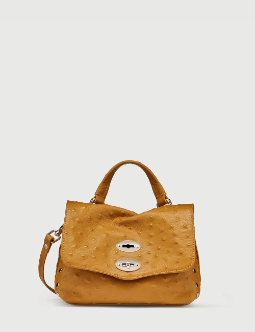 BORSA POSTINA® BABY IN PELLE CACTUS YELLOW FIENILE DI SICILIA