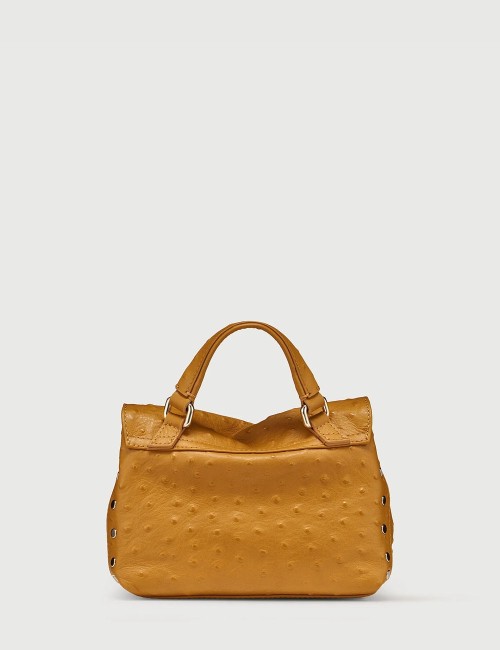 BORSA POSTINA® BABY IN PELLE CACTUS YELLOW FIENILE DI SICILIA