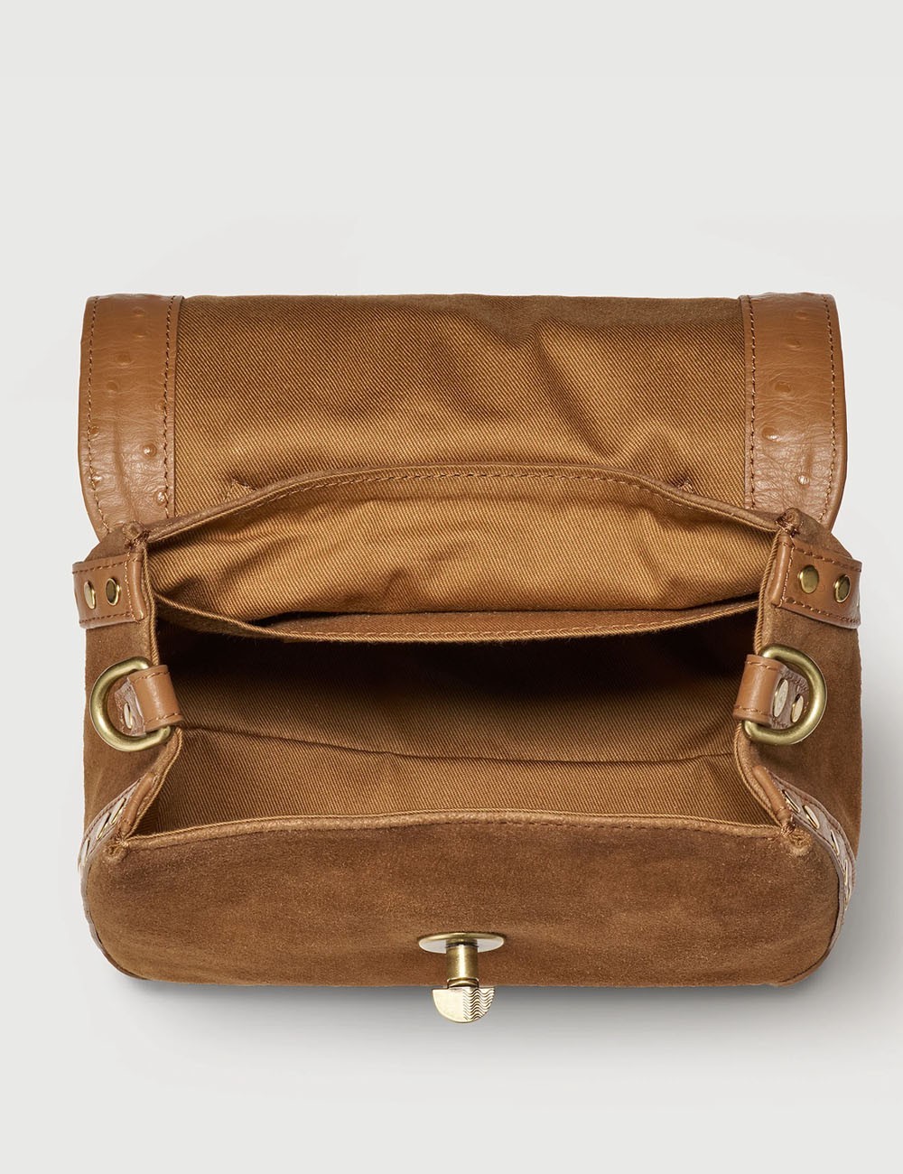 BORSA POSTINA® BABY IN PELLE ZASHMERE® & CACTUS BROWN DORSODURO