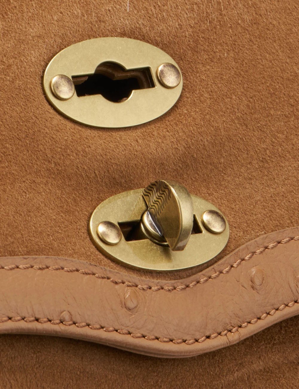 BORSA POSTINA® BABY IN PELLE ZASHMERE® & CACTUS BROWN DORSODURO