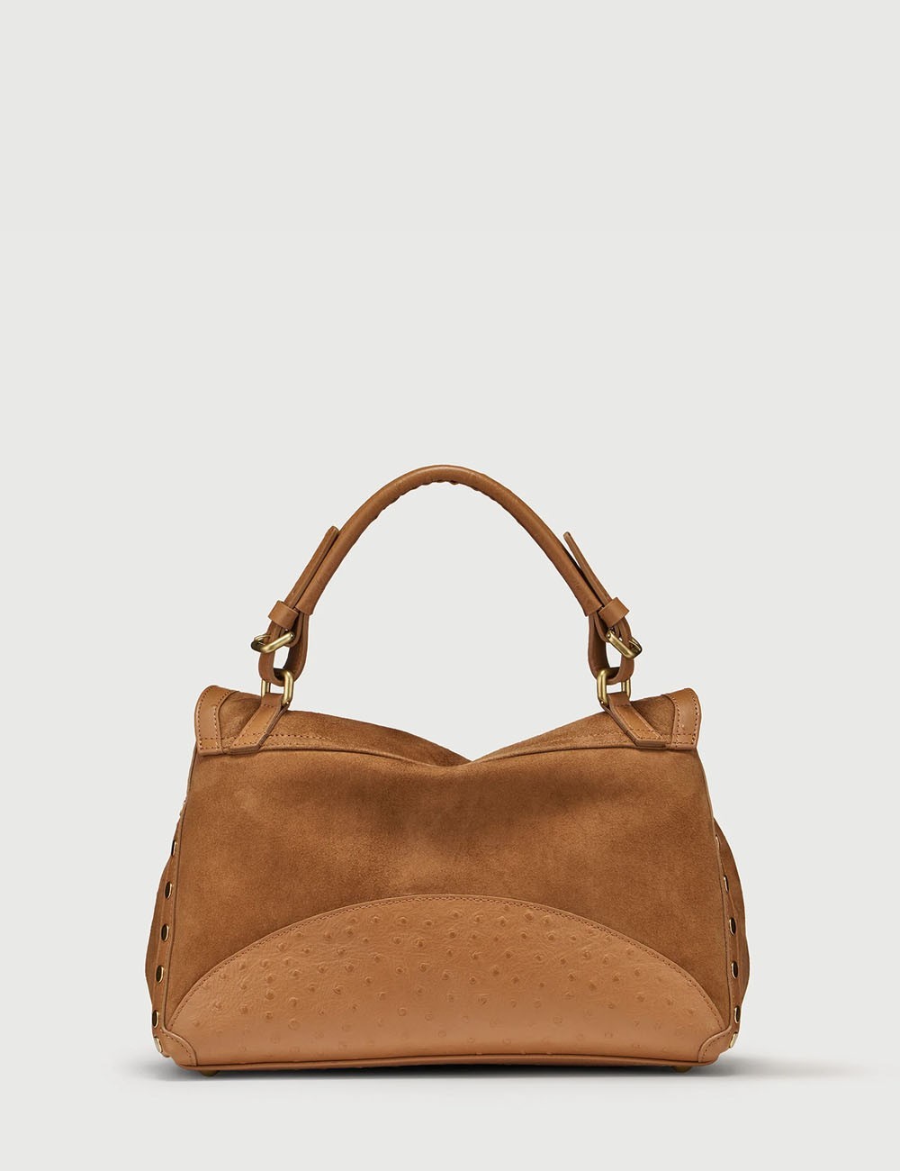 BORSA POSTINA® SMALL IN PELLE ZASHMERE® & CACTUS BROWN DORSODURO