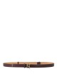 Cintura in pelle con fibbia cacao