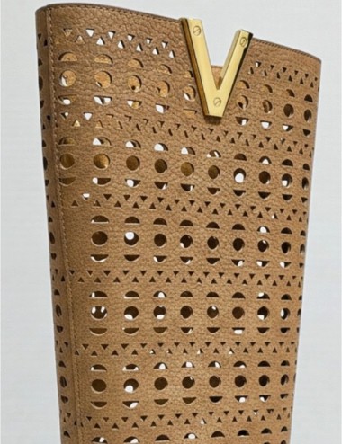 Stivale Desirè scamosciato traforato cuoio