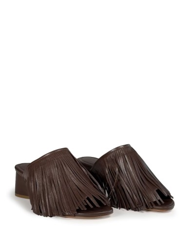 Sandalo BARON con tacco marrone